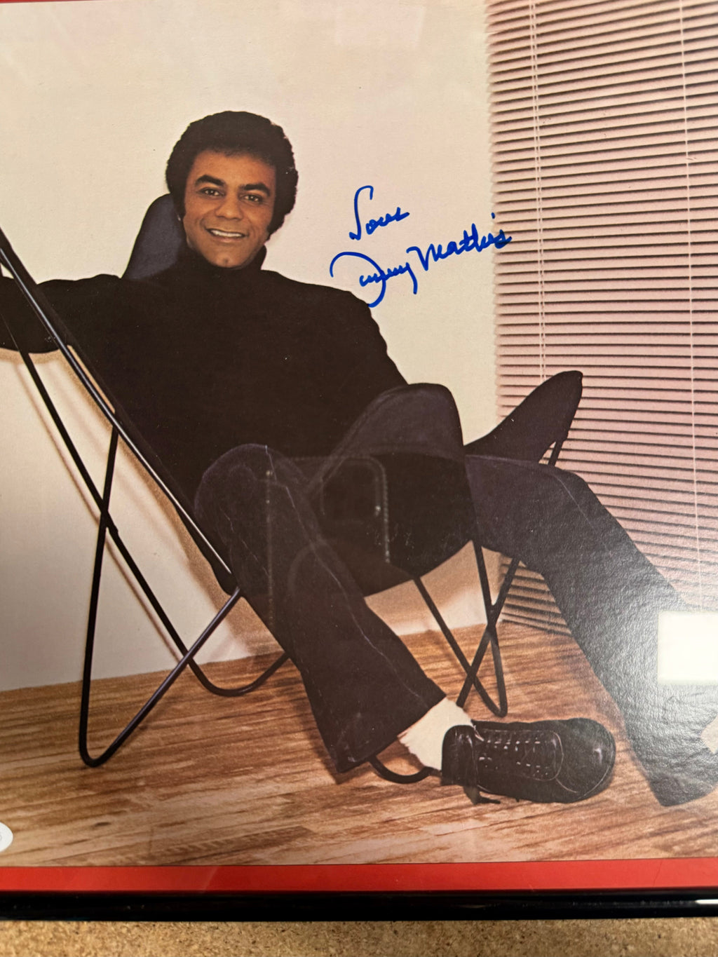 Johnny Mathis Signed & Framed You Light Up My Life Vinyl With JSA COA