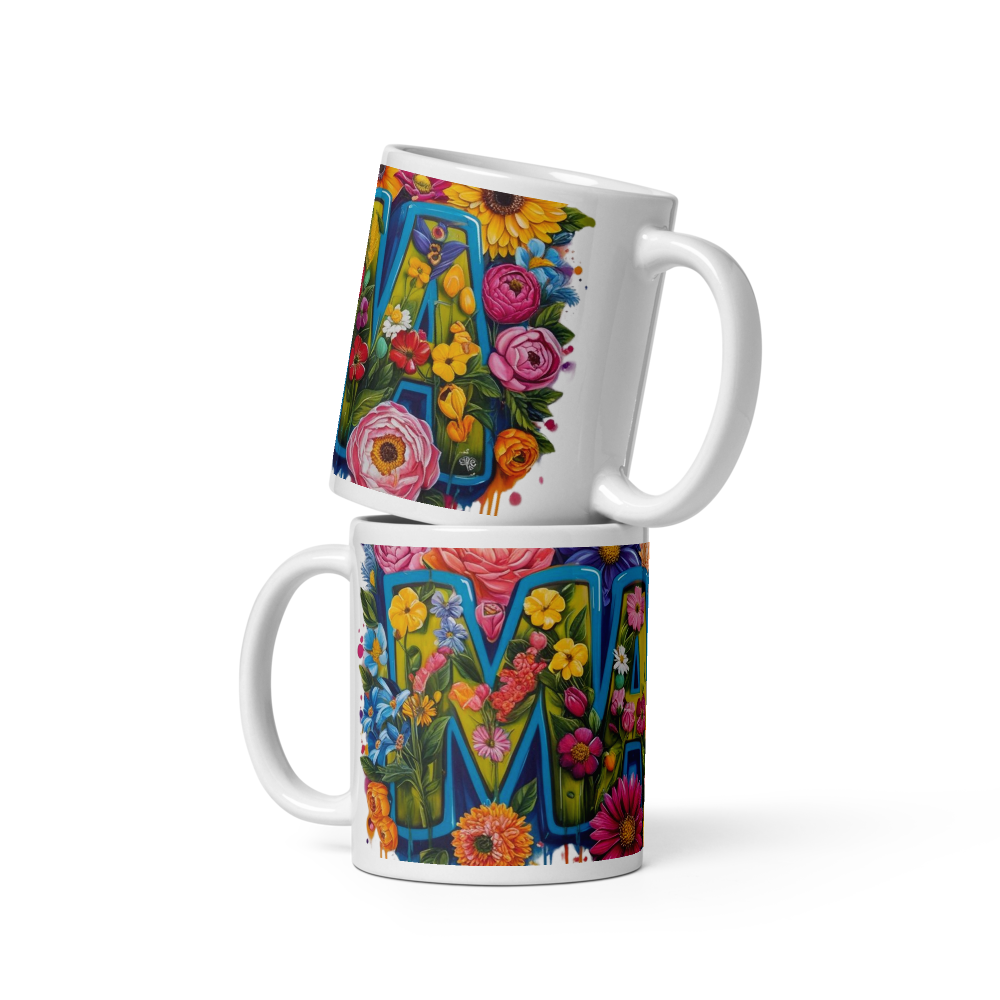 Mama Floral - White Mug