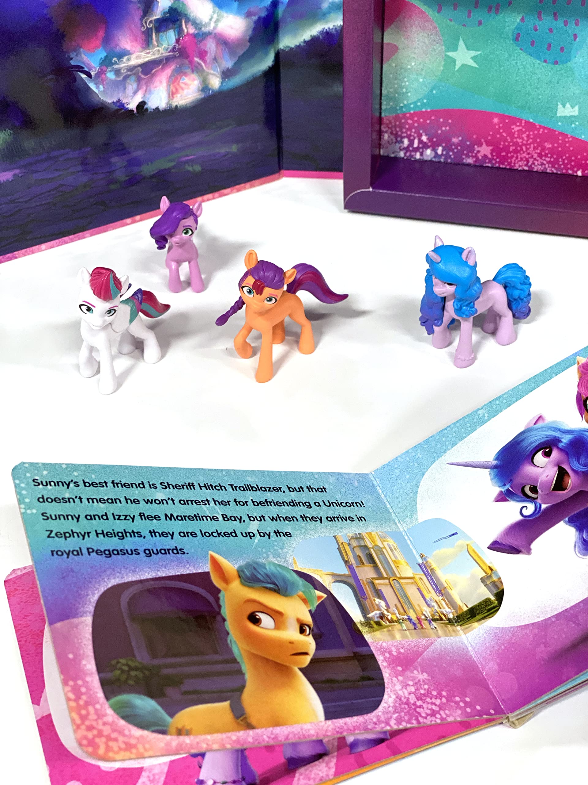 My Little Pony Tattle Tales - Activity Books for kids, 12-page storybook, 4 figurines