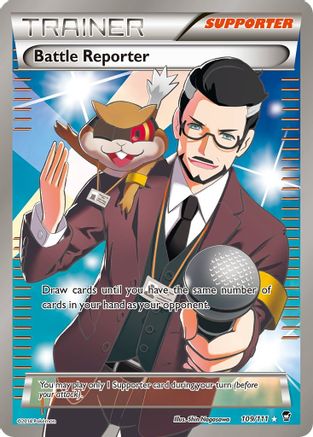 Battle Reporter (Full Art) 109/111 - XY  Furious Fists Holofoil