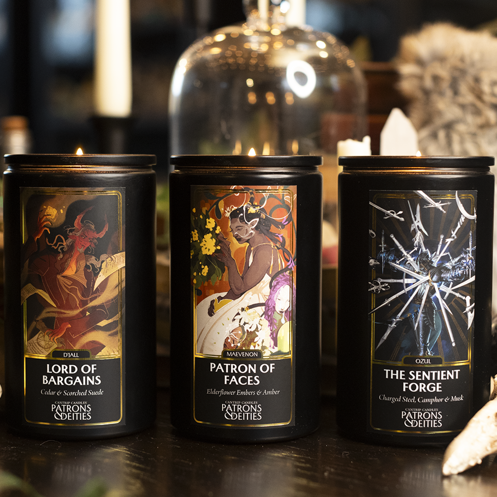 Cantrip Candles - Maevenon, Patron of Faces 16 oz.