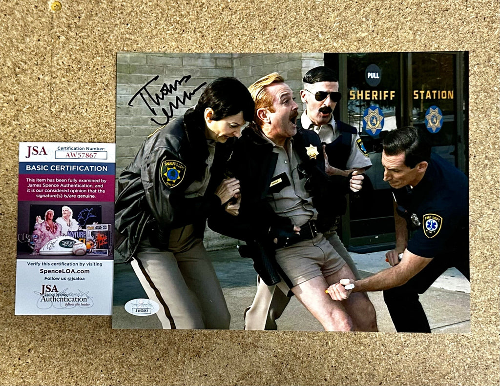 Actor Thomas Lennon Signed Lieutenant Jim Dangle Reno 911 8x10 Photo W/ JSA COA