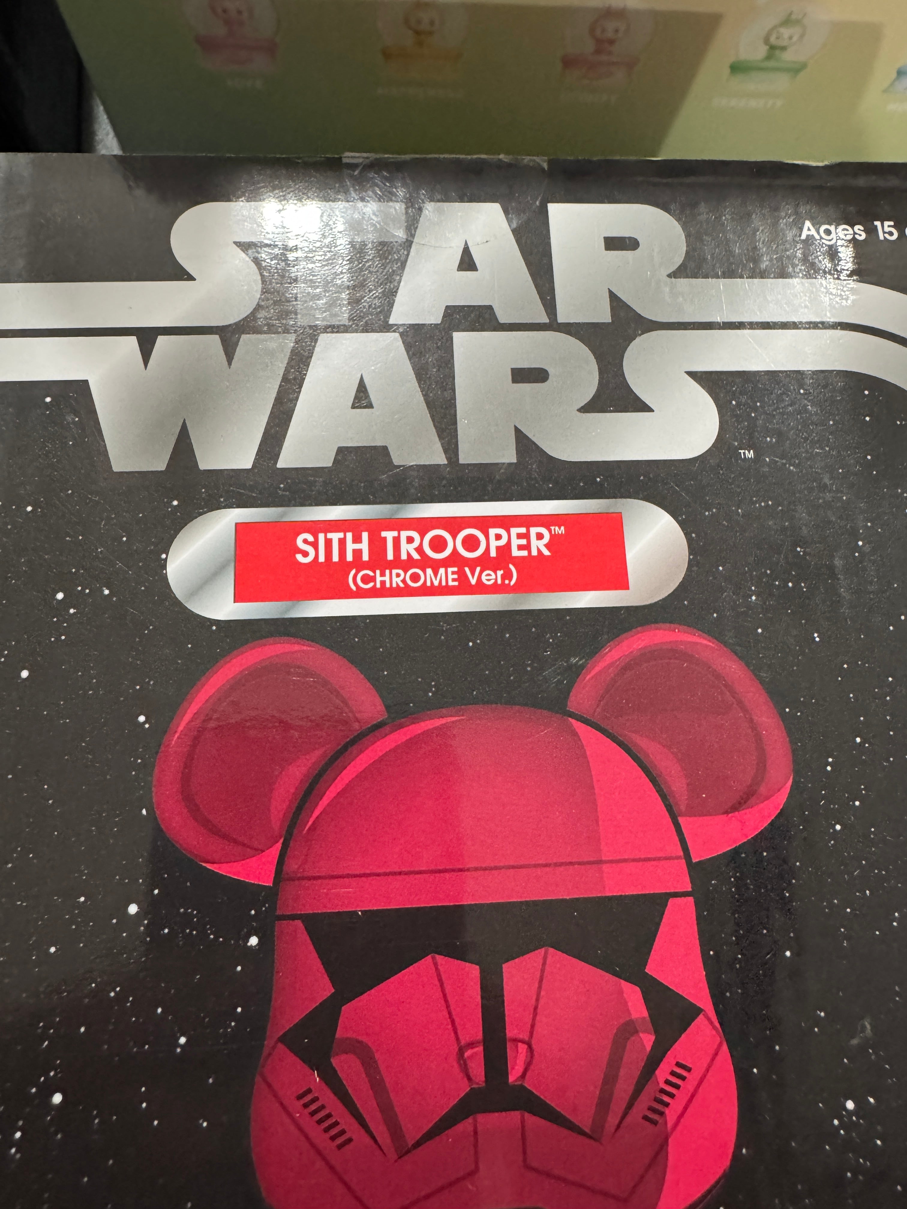 Medicom Bearbrick Star Wars Sith Trooper Chrome Version 400% and 100% Grail
