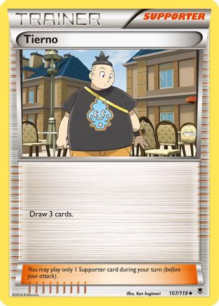 Tierno 107/119 - XY  Phantom Forces Reverse Holofoil