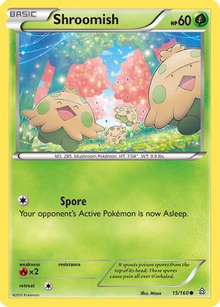 Shroomish 015/160 - XY  Primal Clash Reverse Holofoil