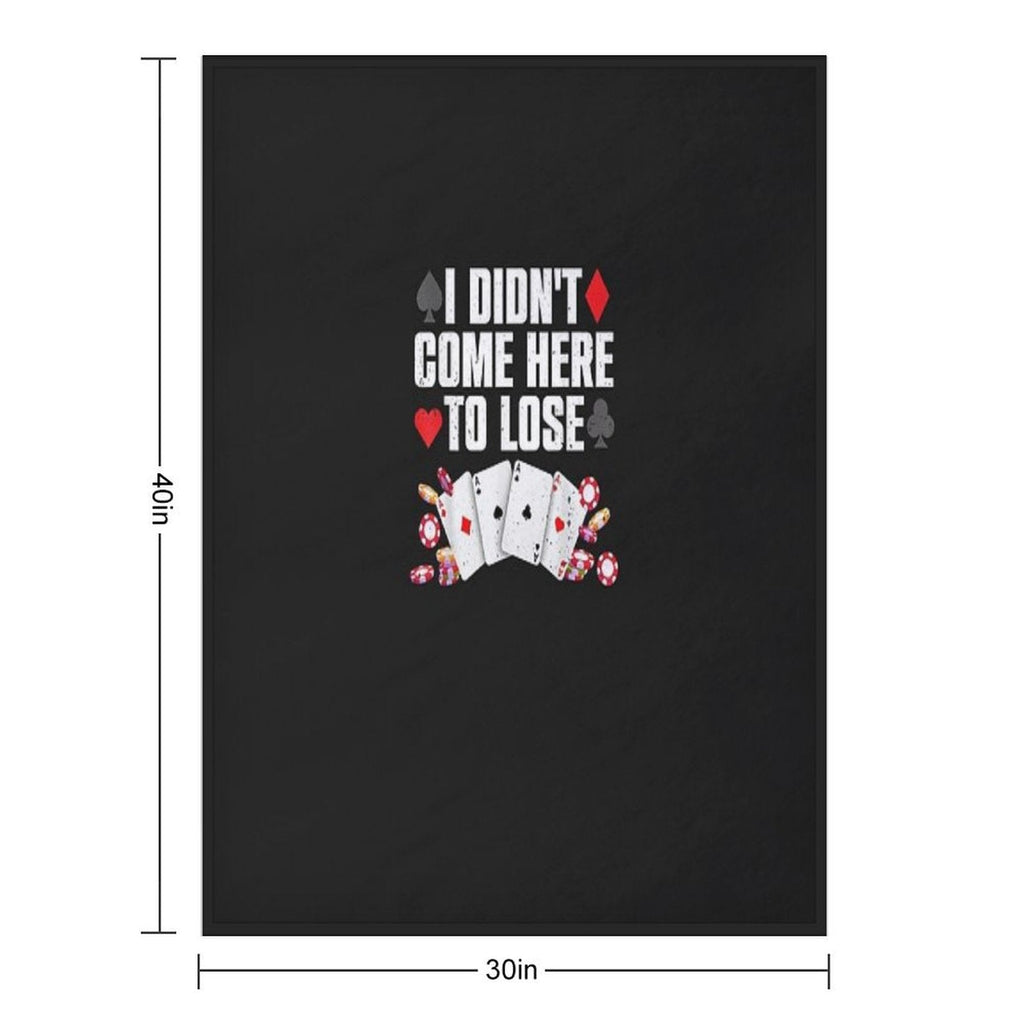 Cool Poker Player Art For Men Women Casino Lover Gamblers Throw Blanket