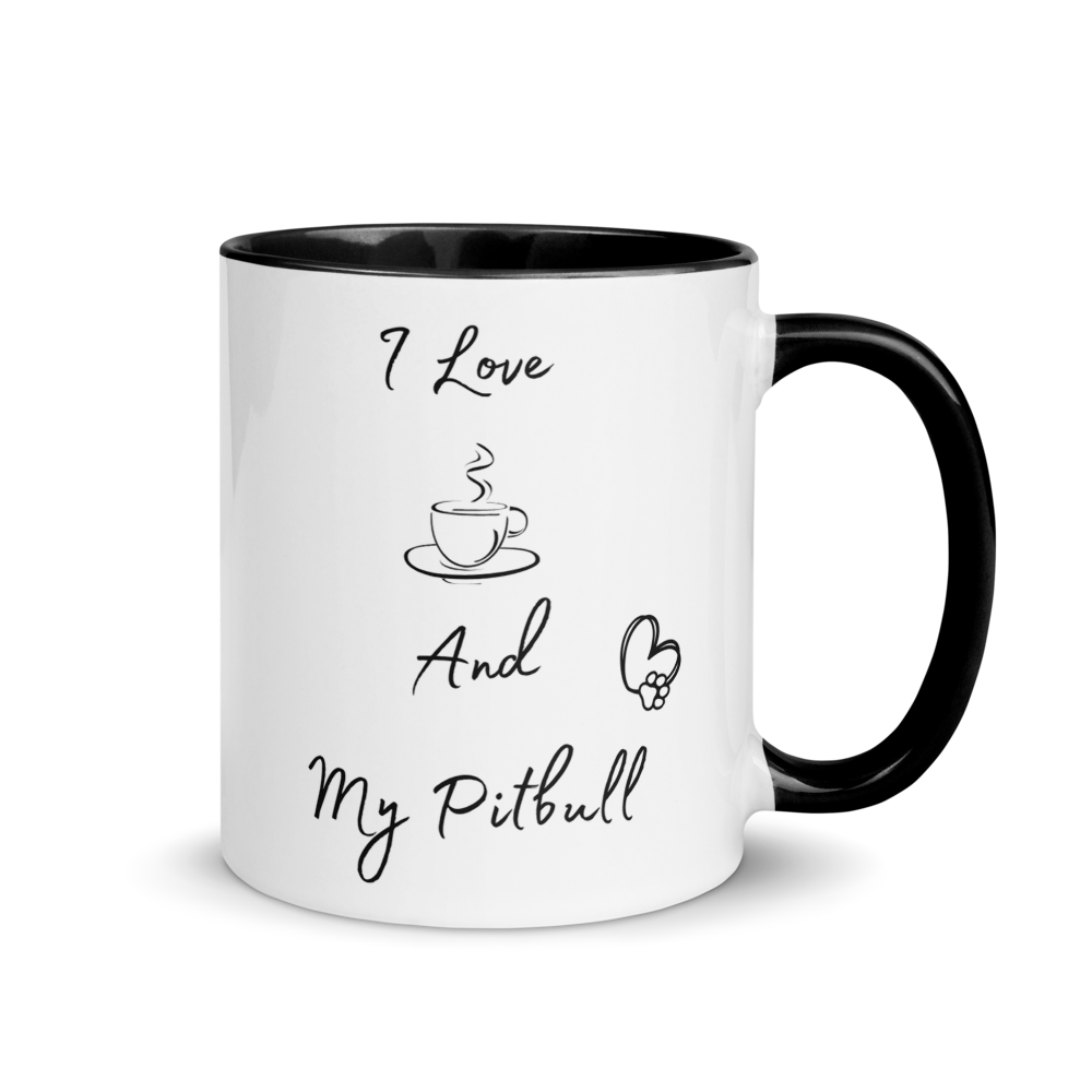 Loves Pitbull & Coffee - Colored Mug
