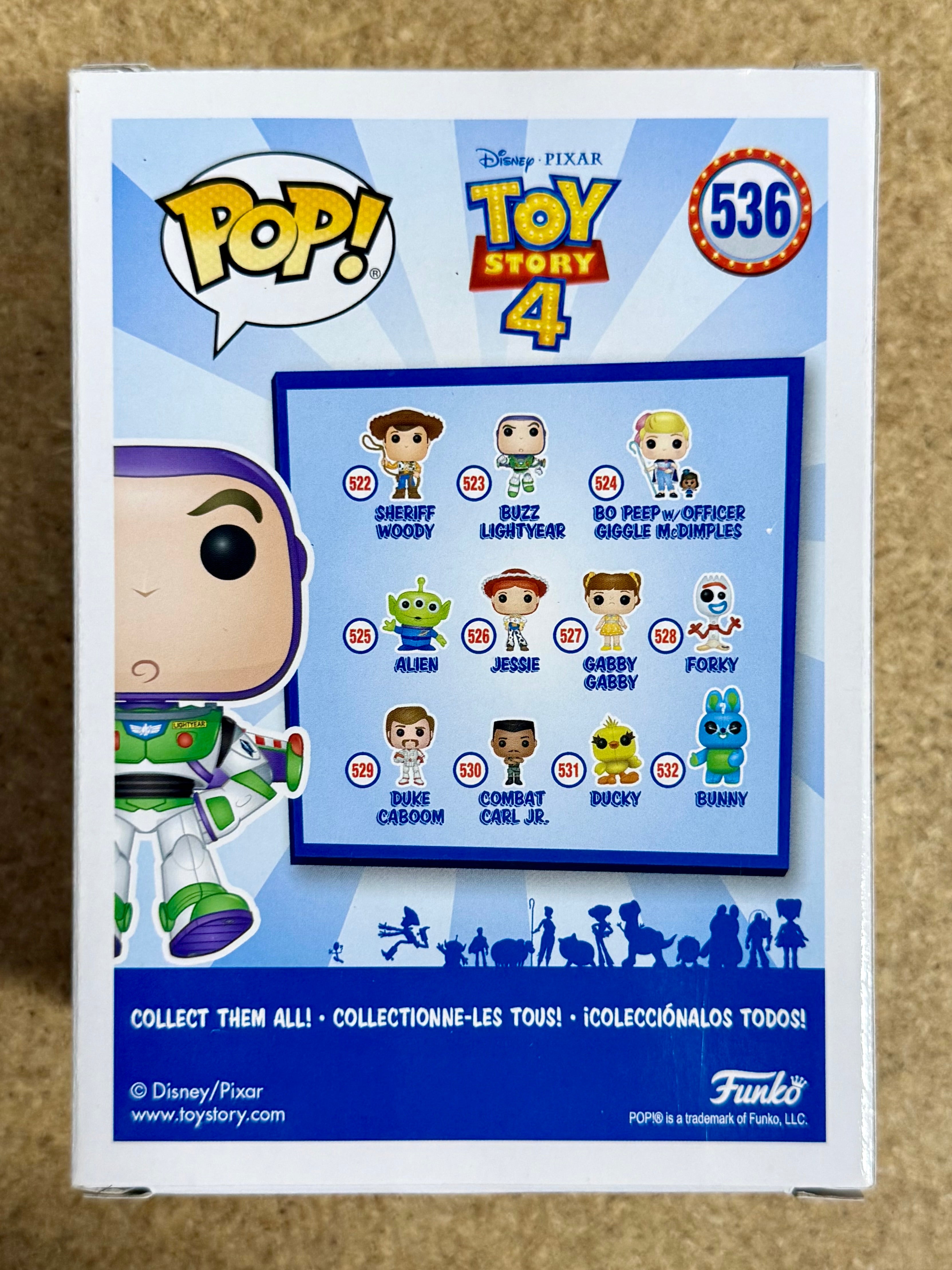 Tim Allen Signed Disney Buzz Lightyear Toy Story Funko Pop! #536 With JSA COA