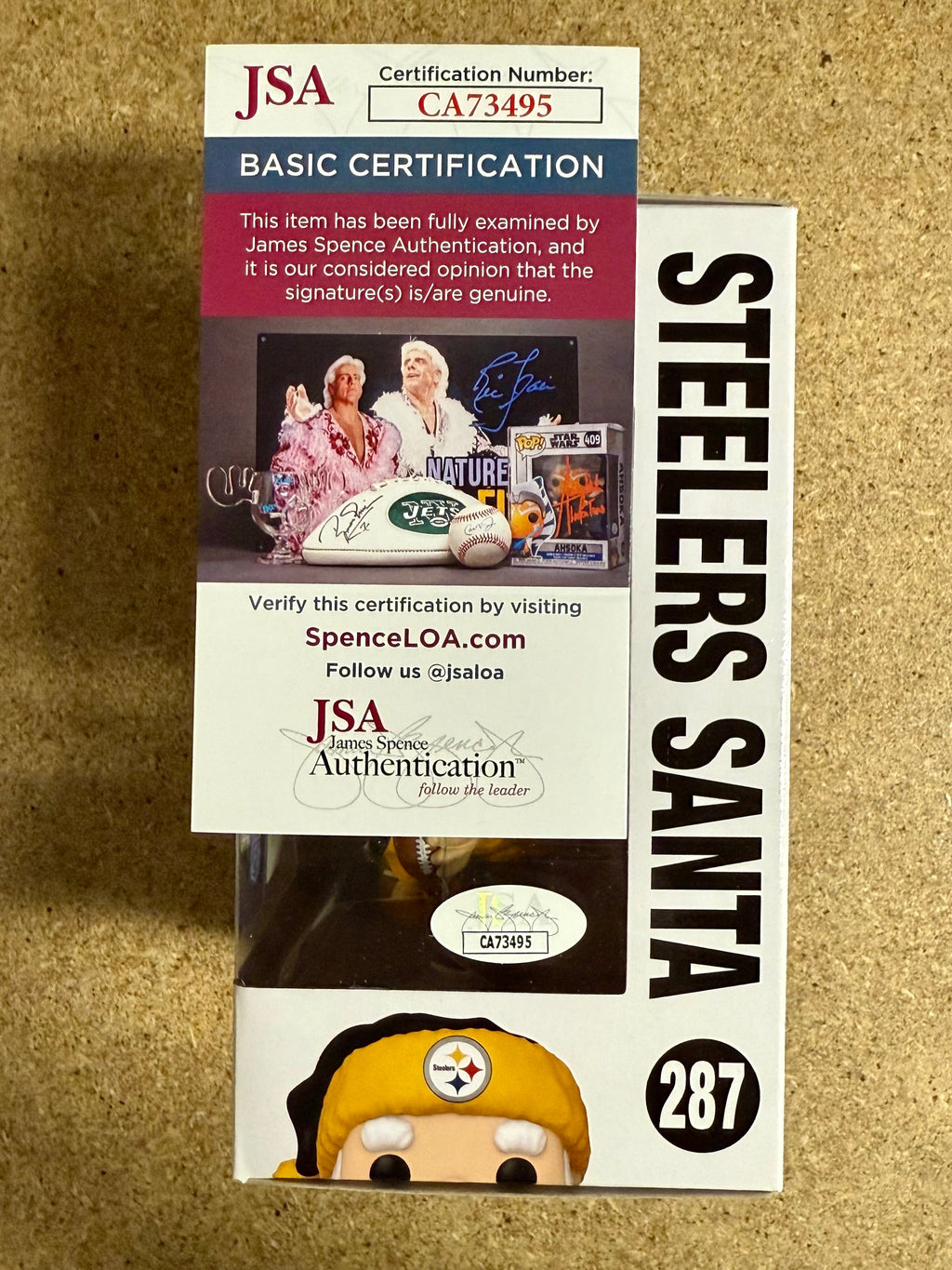 Donnie Iris Signed NFL Pittsburgh Steelers Santa Funko Pop! #287 With JSA COA