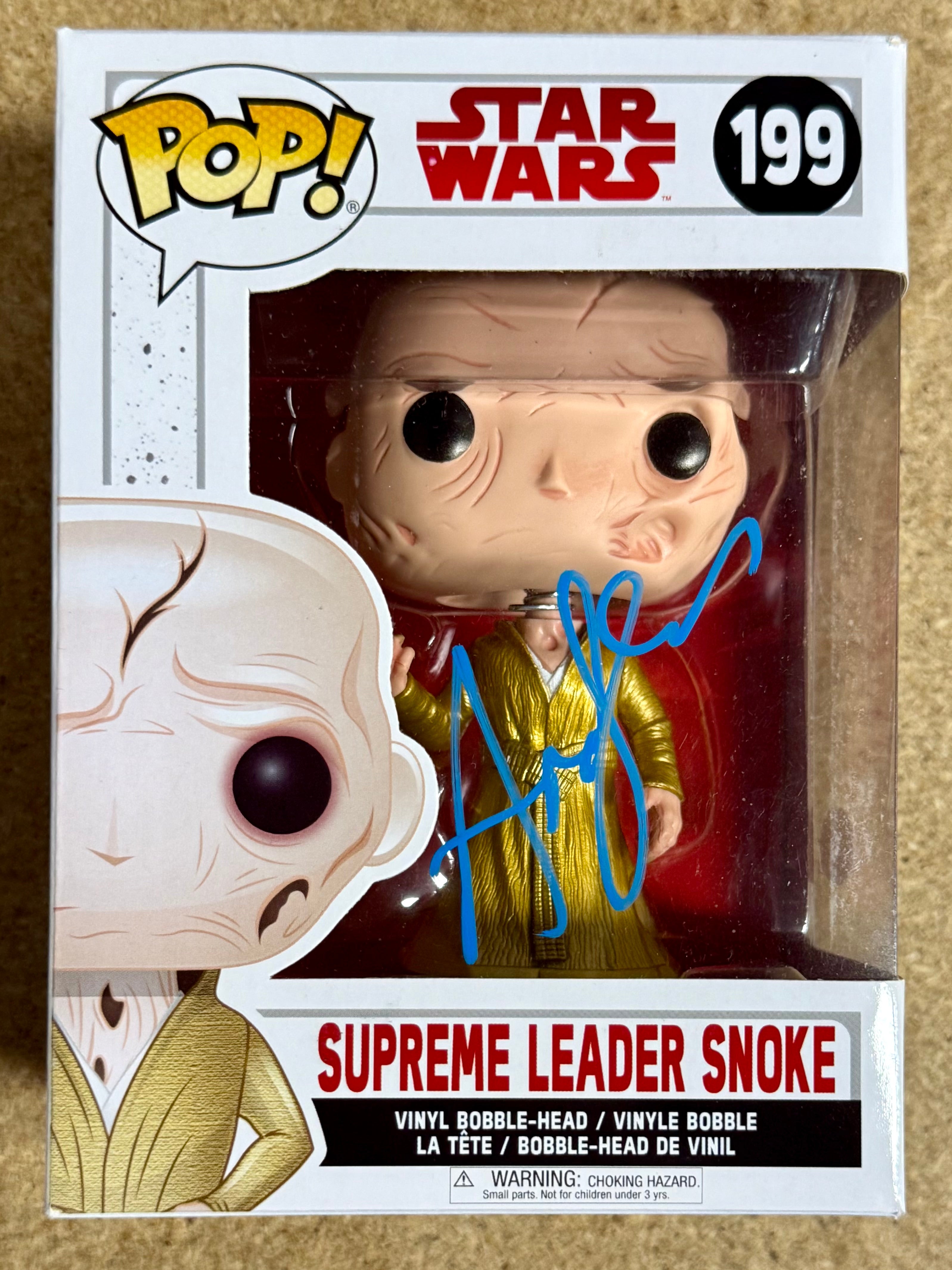 Andy Serkis Signed Star Wars Supreme Leader Snoke Funko Pop! #199 With JSA COA