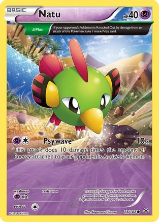 Natu (Delta) 028/108 - XY  Roaring Skies Reverse Holofoil