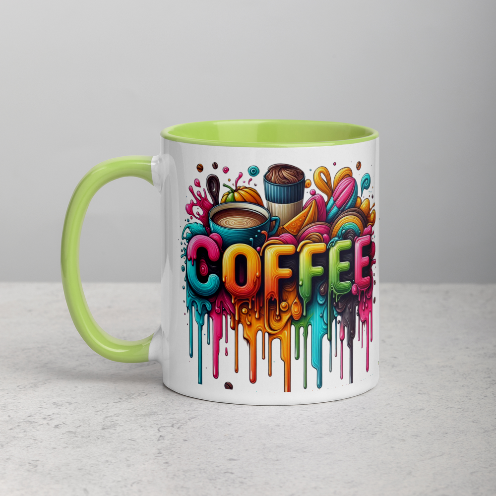 Coffee (Dripping Colors) - Colored Mug