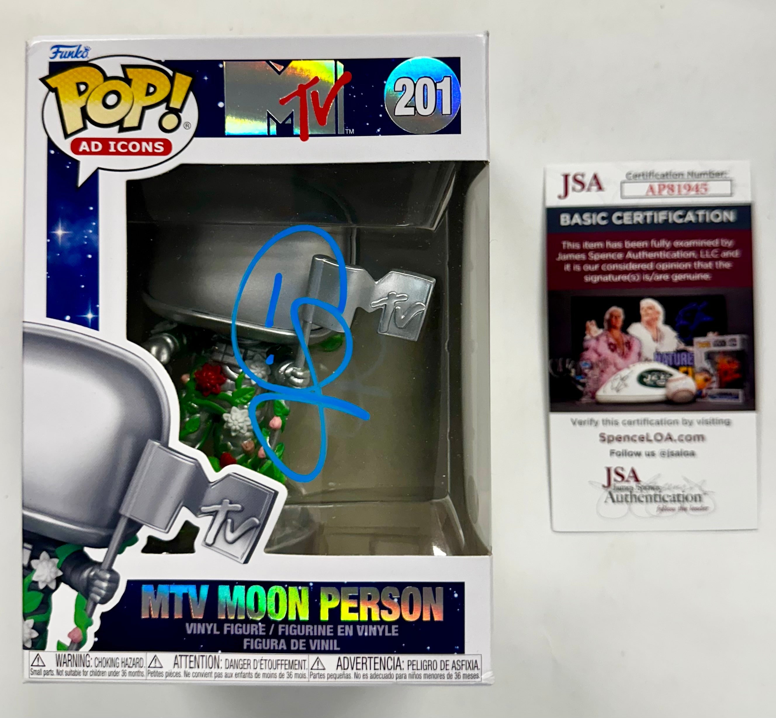 Corey Glover Signed Living Colour MTV Music Funko Pop! #201 With JSA COA