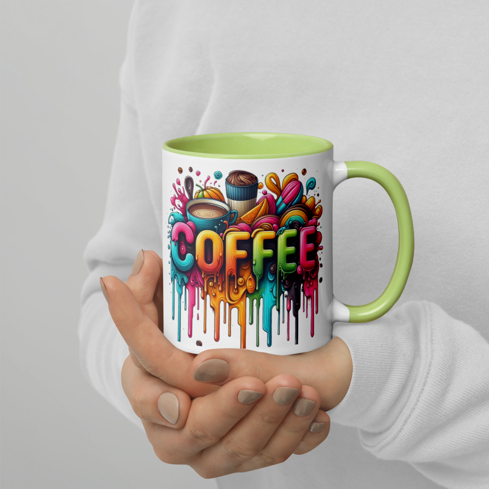 Coffee (Dripping Colors) - Colored Mug