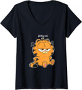 Authentic Womens Garfield Feeling Too Moody Hoodie - Graphic Print Unisex