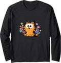 Garfield Too To Care Floral Chibi Hoodie - Custom Art Print Men Women