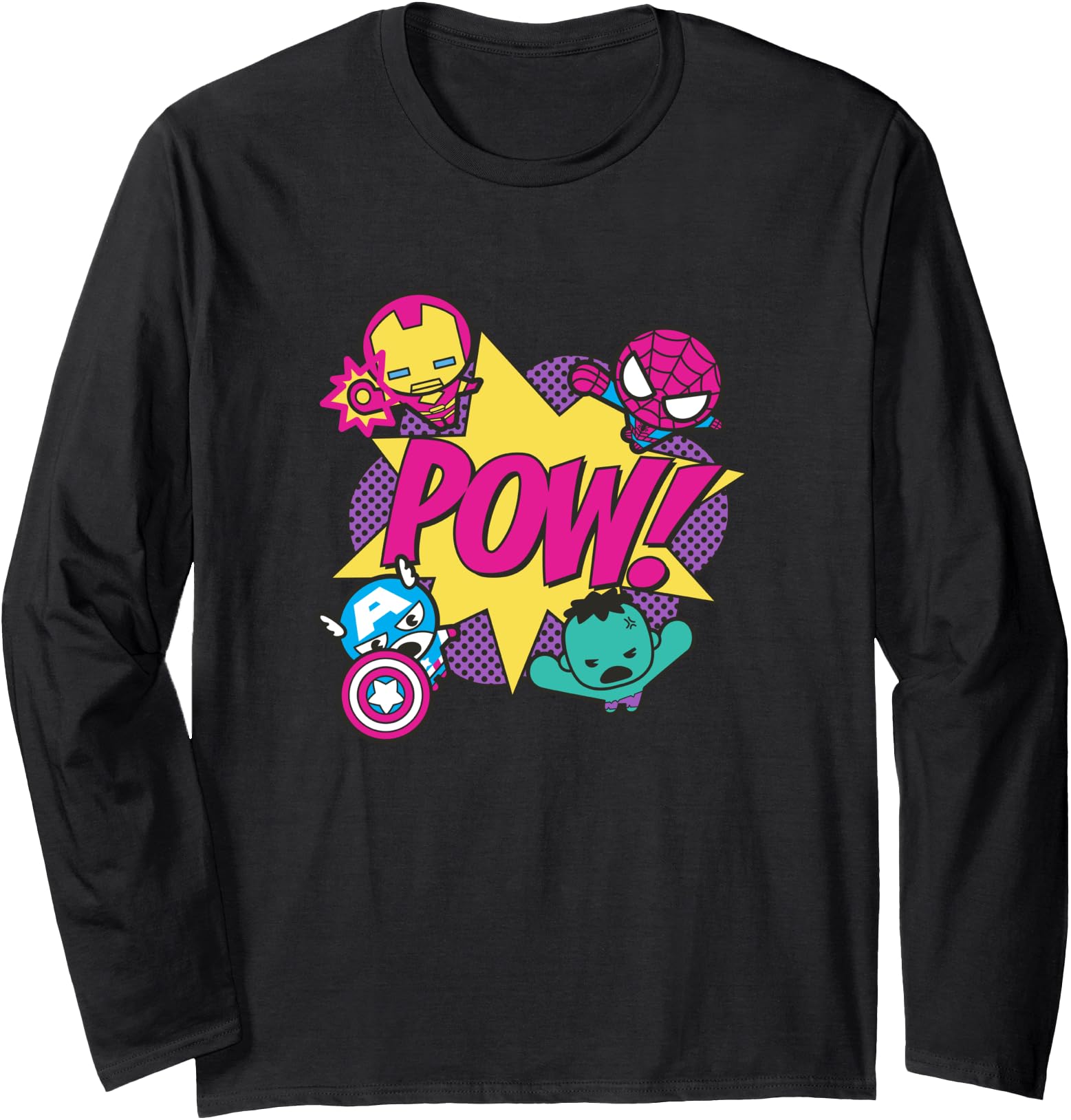 Marvel Kawaii Pow Chibi Avengers Sweatshirt - Trendy Graphic Men Women