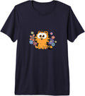 Garfield Too To Care Chibi Floral T-Shirt - Fun Novelty Design Men Women