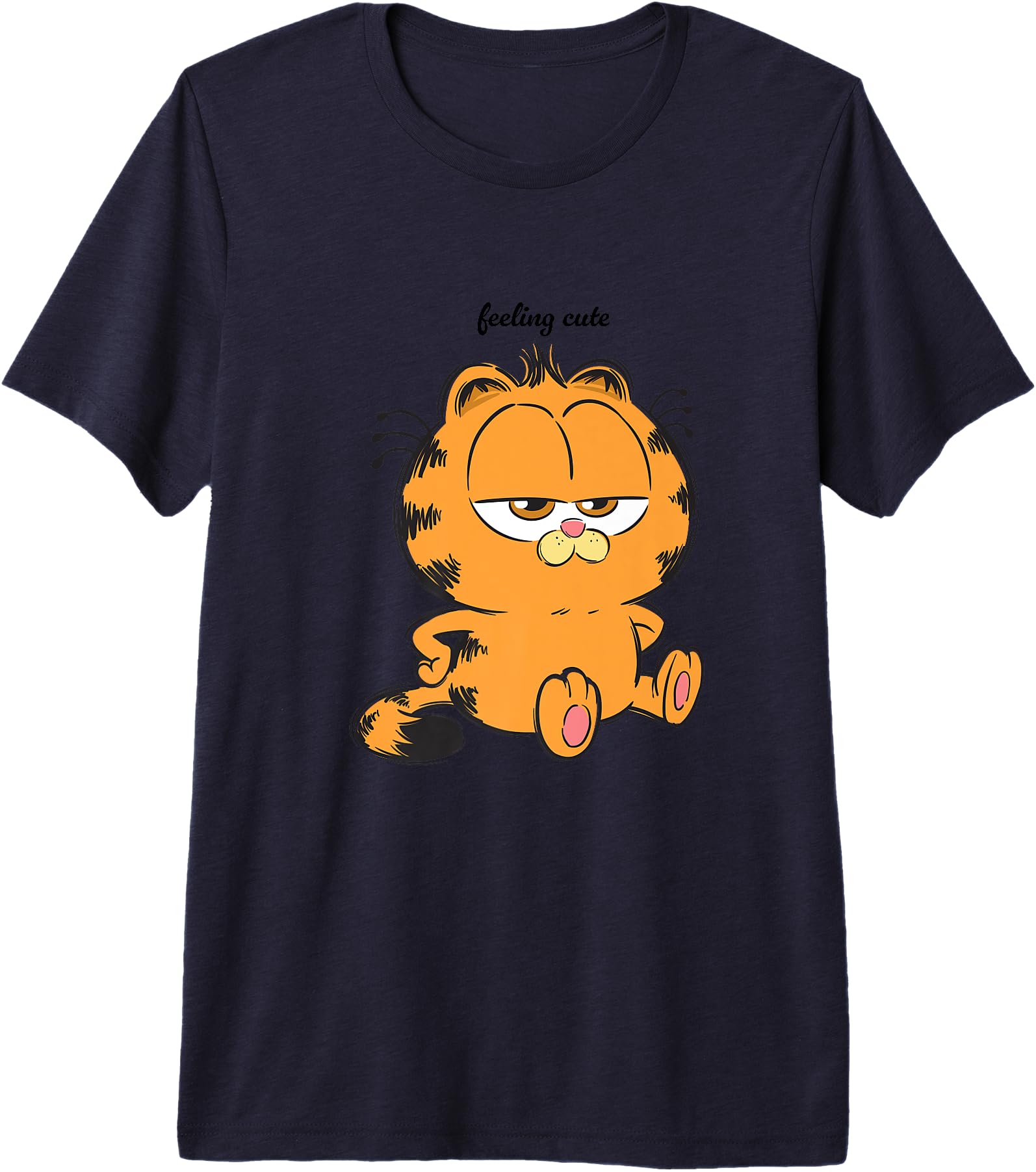 Exclusive Garfield Feeling Moody Chibi T-Shirt - Novelty Apparel Men Women