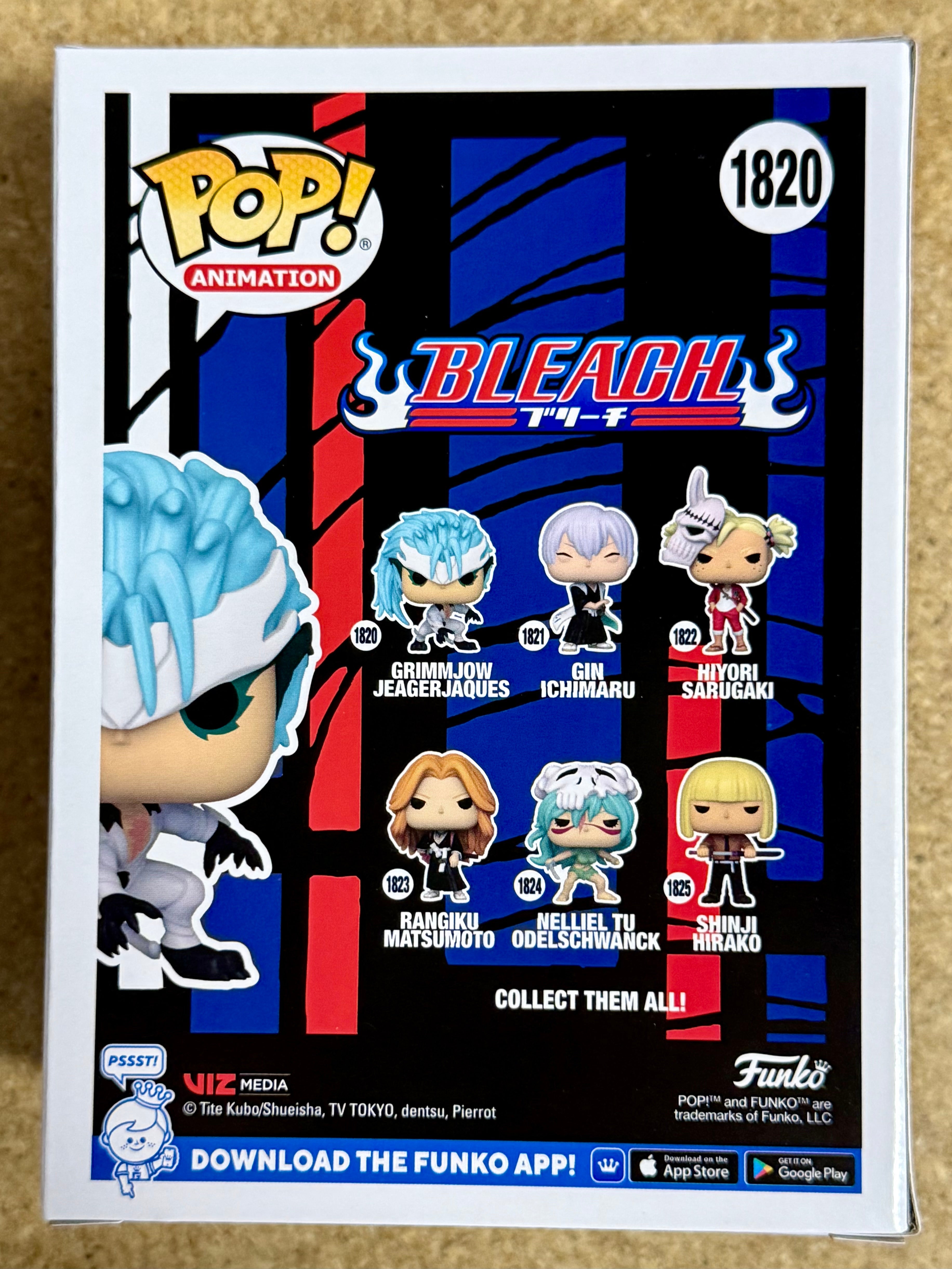 Funko Pop! Animation Grimmjow JaegerJaques #1820 Bleach 2024 Sixth Espada