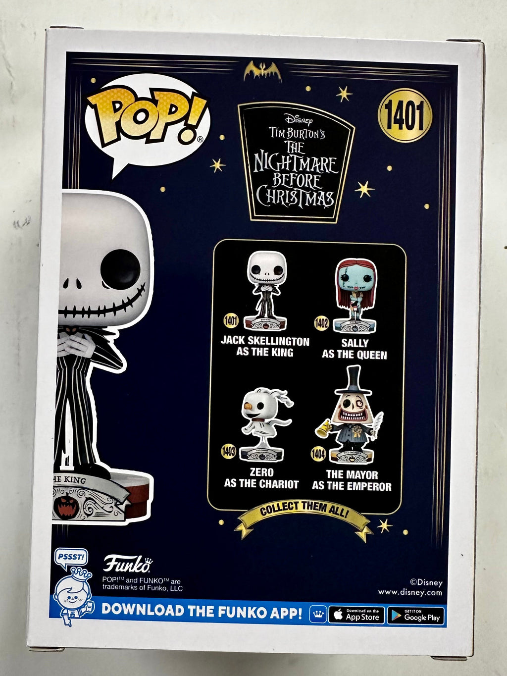 Funko Pop! Disney Jack Skellington As The King #1401 Nightmare Christmas 2023
