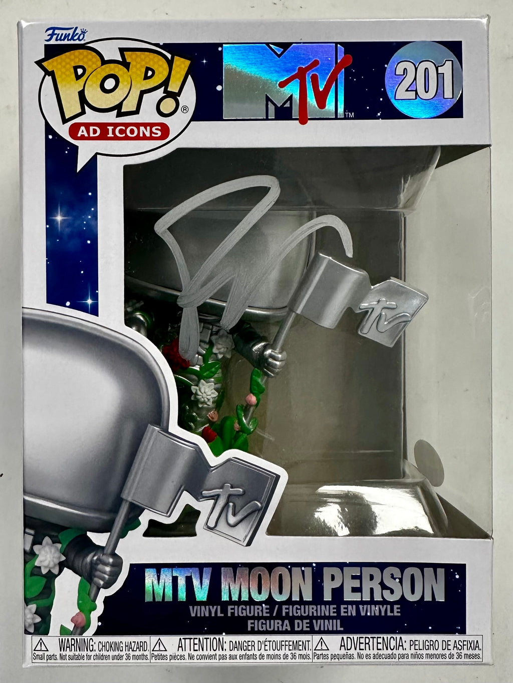 Pat Monahan (Train) Signed MTV Moon Person Funko Pop #201 With JSA COA