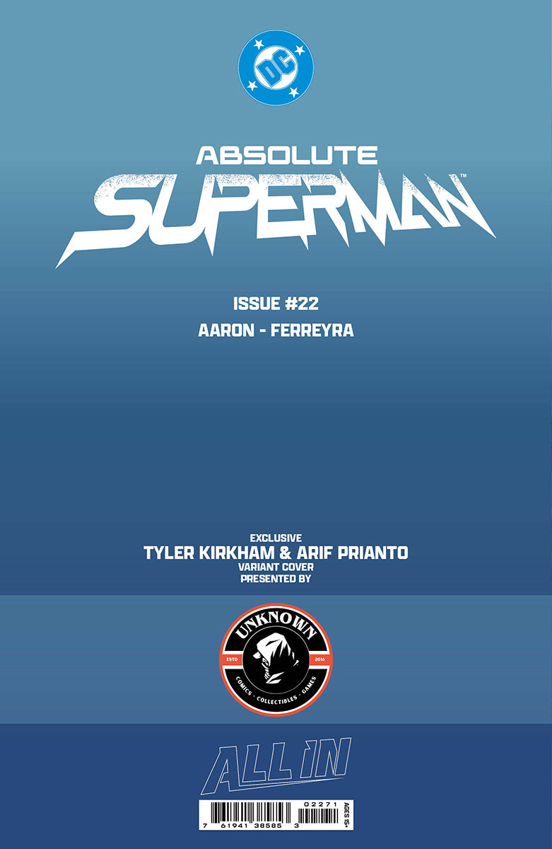 [FOIL] ABSOLUTE SUPERMAN #22 TYLER KIRKHAM BATTLE DAMAGED EXCLUSIVE VIRGIN VAR (08/05/2026)