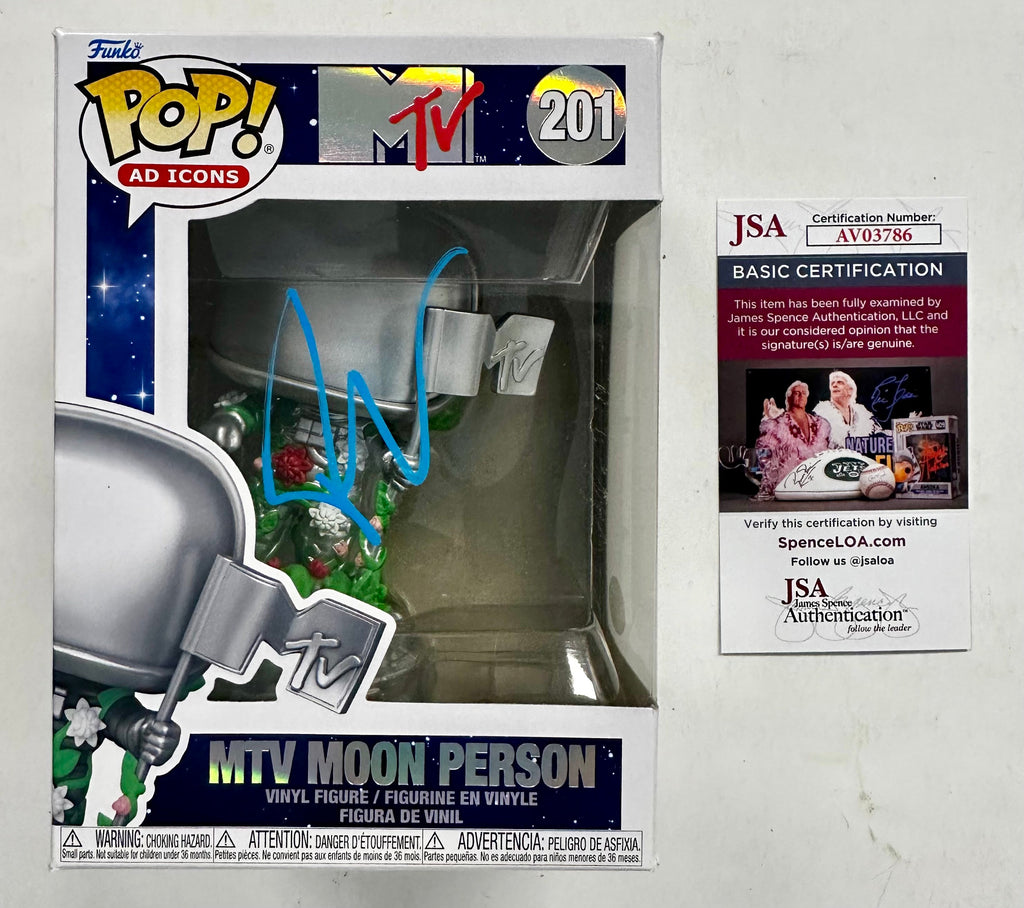 Pat Monahan (Train) Signed MTV Moon Person Funko Pop #201 With JSA COA