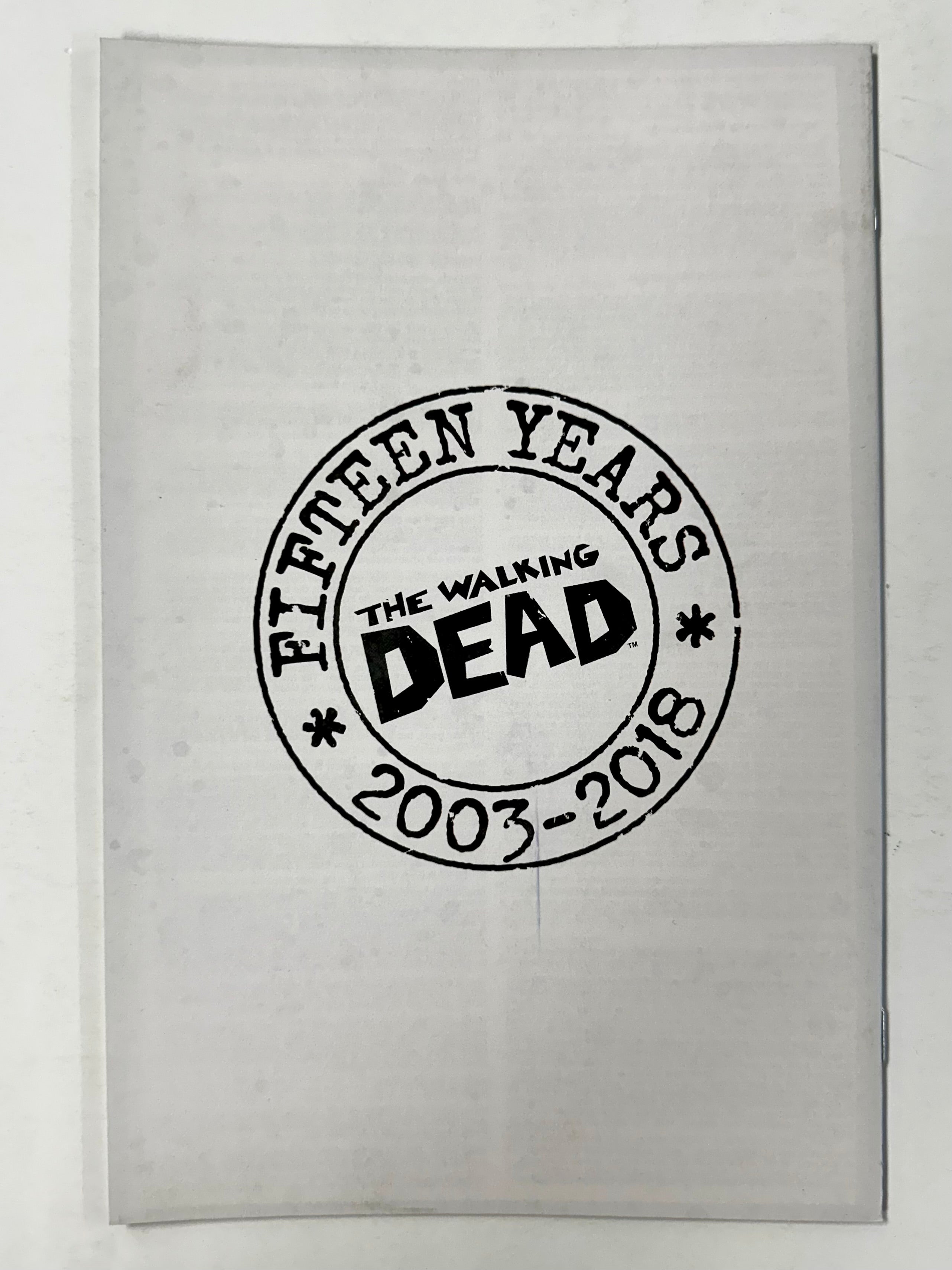 The Walking Dead #19 B&W Michonne 15th Anniversary Image Comics 2018 Campbell B