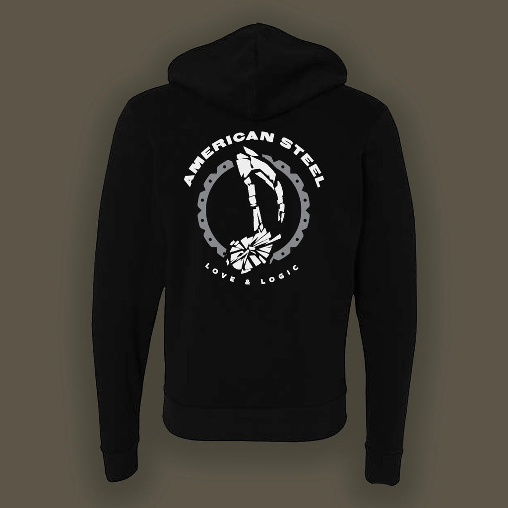 American Steel "Love & Logic" Full Zip Hoodie