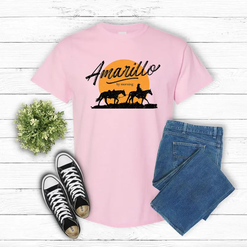 Amarillo By Morning" Country Music T-Shirt – Western Rodeo Tee