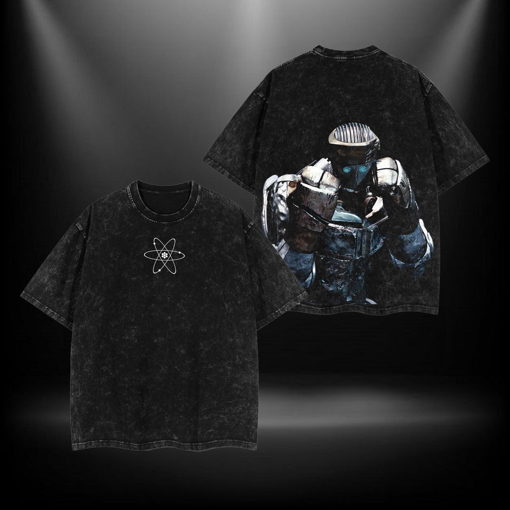 Atom-Inspired Robot T-Shirt – Sci-Fi Graphic Tee for Movie Fans, Oversized or Regular Fit Men’s Casual Shirt