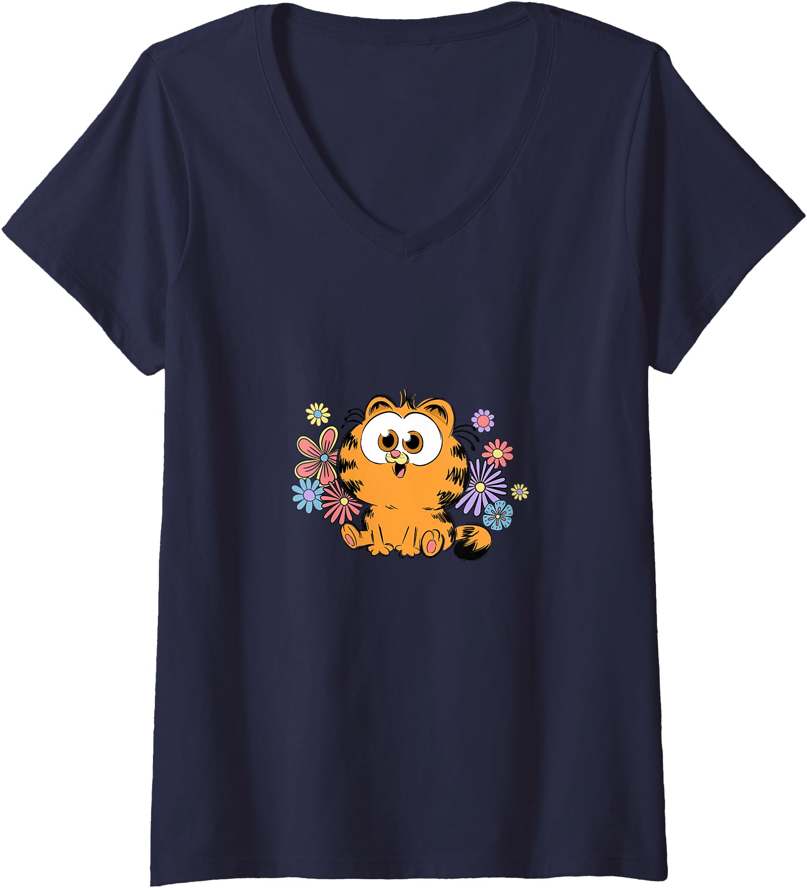 Exclusive Womens Garfield Too To Care T-Shirt - Unique Graphic Men Women