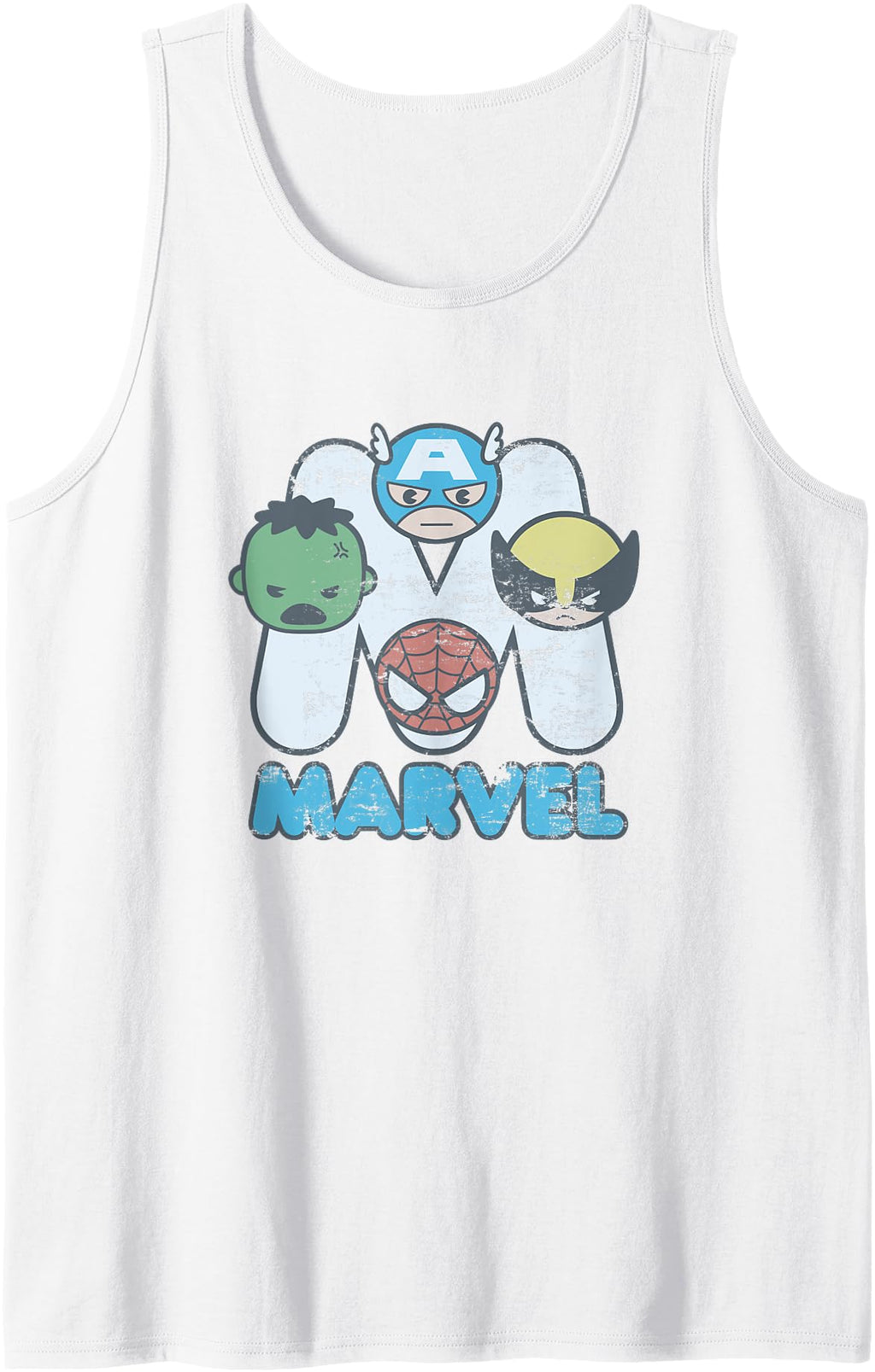Authentic Marvel Kawaii Chibi Avengers Faces Hoodie - Graphic Print Unisex