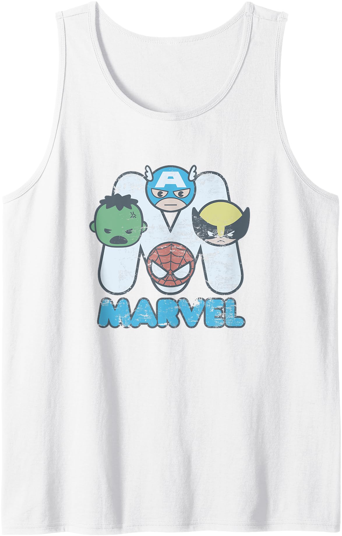 Authentic Marvel Kawaii Chibi Avengers Faces Hoodie - Graphic Print Unisex