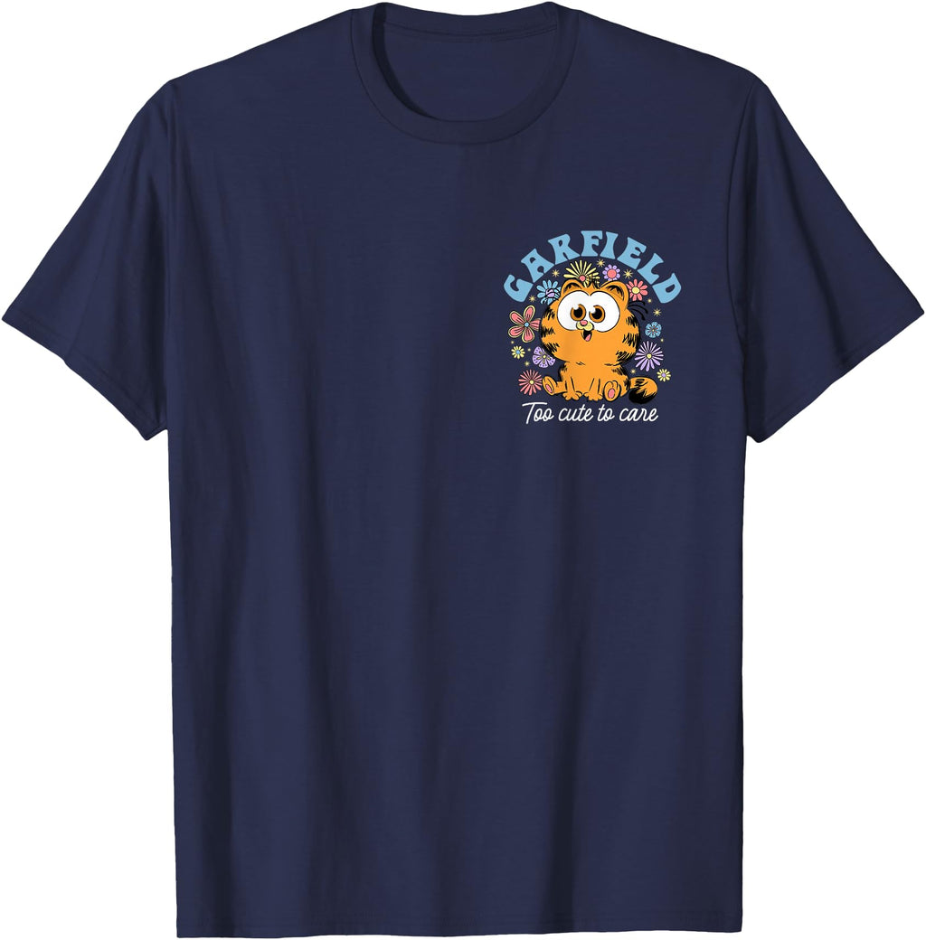 Exclusive Garfield Chibi Floral T-Shirt - Casual Everyday Wear Men Women