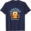 Garfield Chibi Floral Too To Care White Hoodie - Custom Art Print Unisex