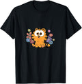 Garfield Too To Care Floral Chibi Sweatshirt - Streetwear Style Unisex