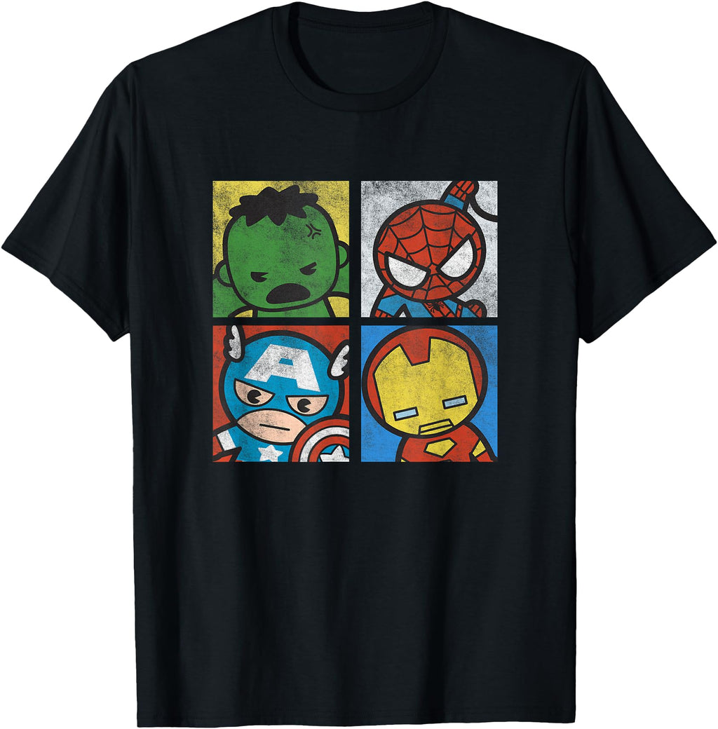 Marvel Kawaii Chibi Avengers Face Hoodie - Streetwear Style Men Women