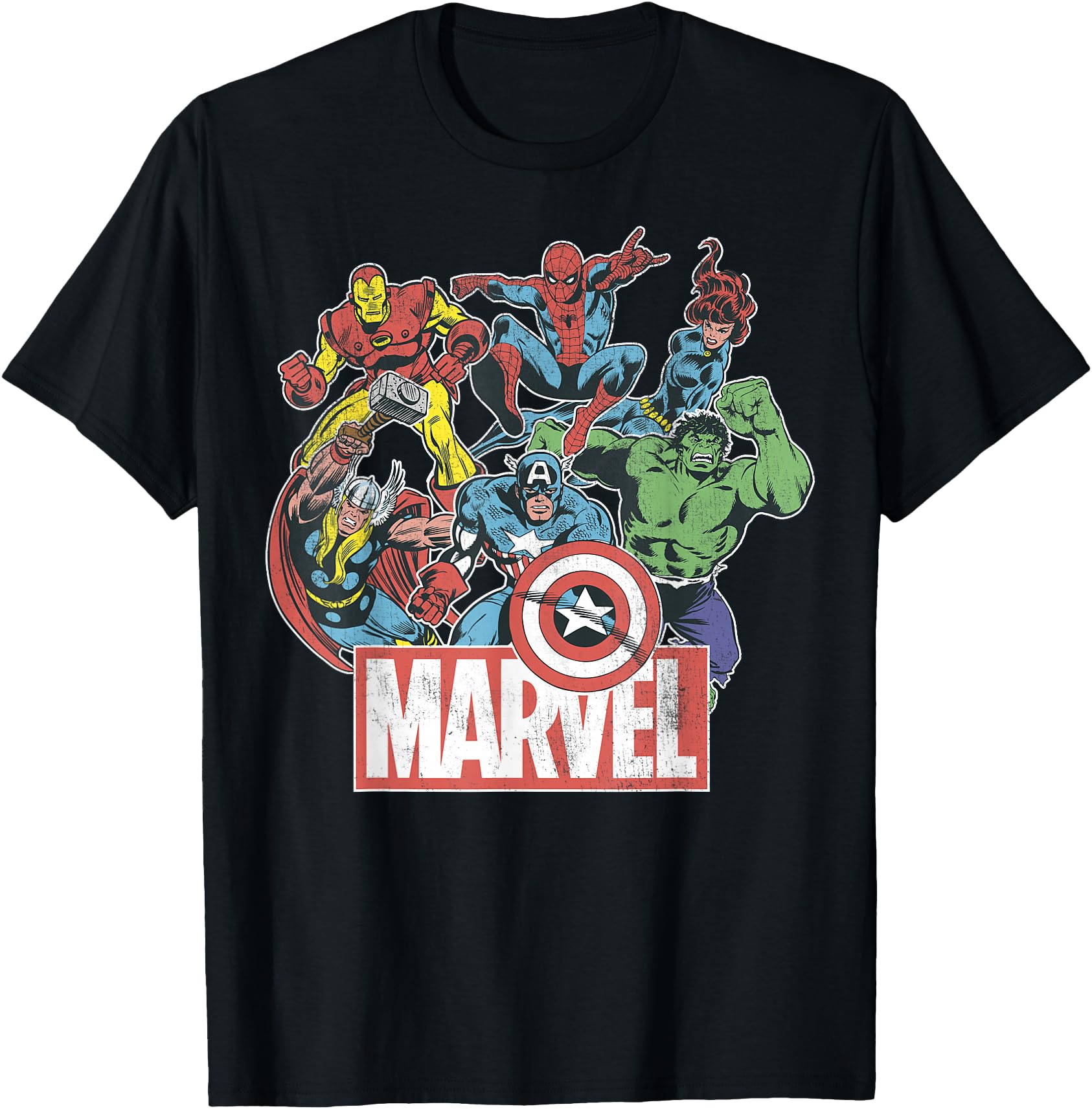 Authentic Marvel Avengers Team Comic Sweatshirt - Graphic Print Unisex