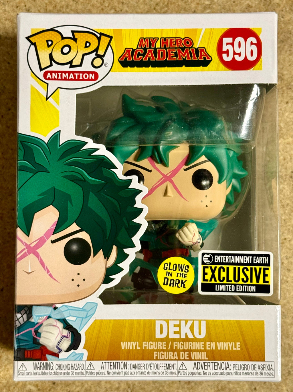 Funko Pop! Deku (Full Cowling) #596 My Hero Academia MHA 2019 EE Glow Exclusive