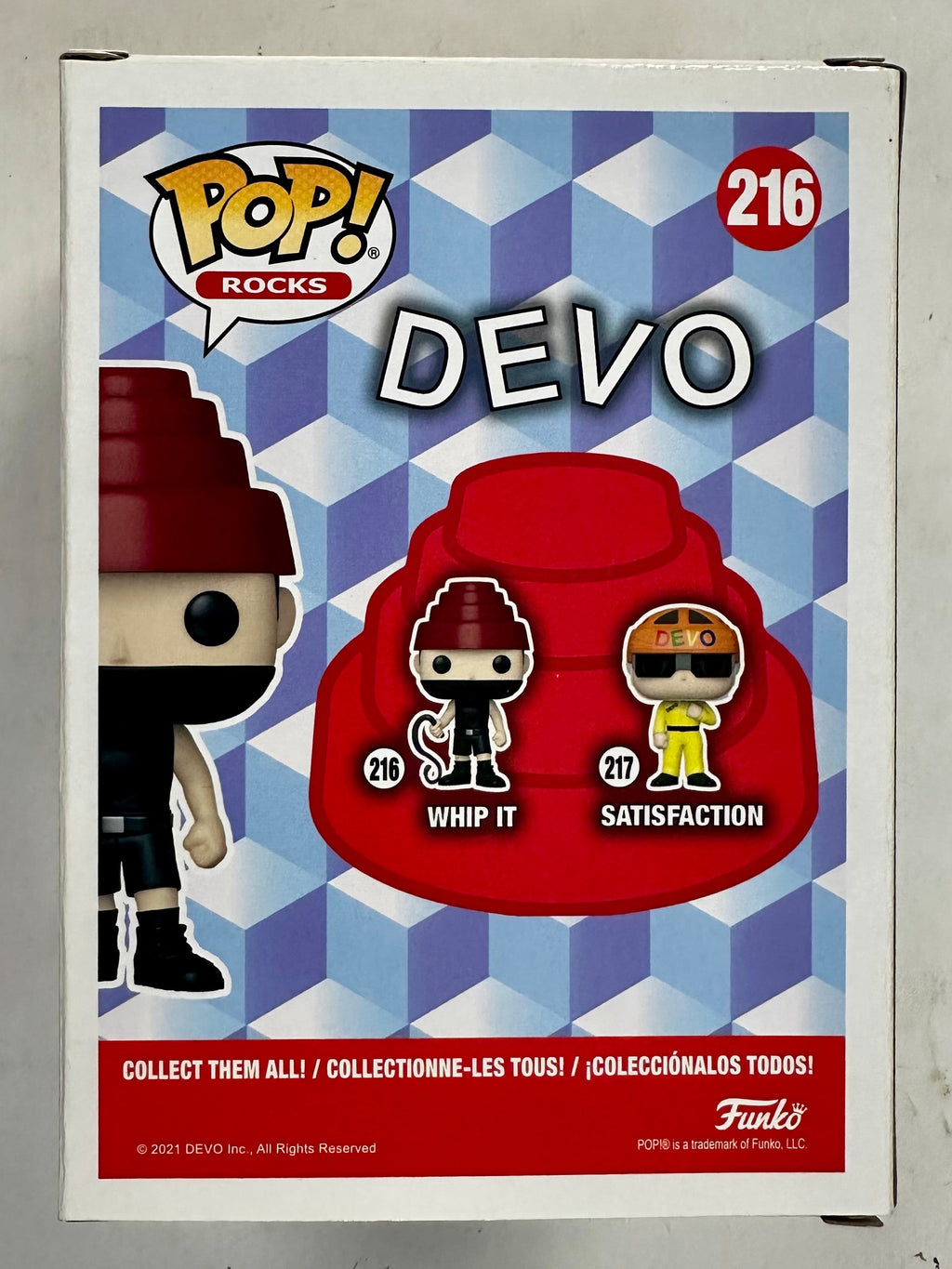 Gerald Casale & Mark Mothersbaugh Signed Whip It Funko Pop! #216 Band DEVO 2021 With JSA COA