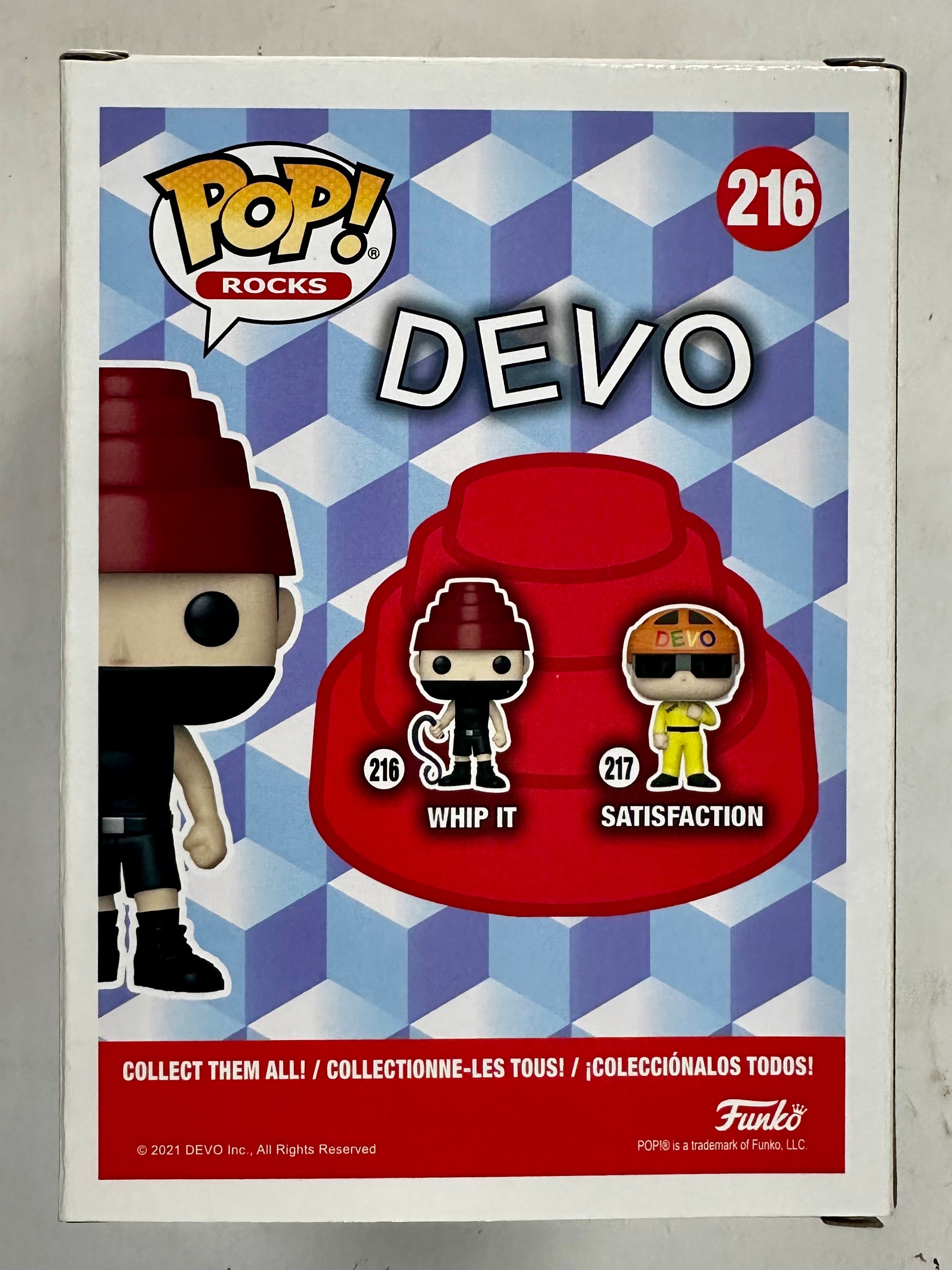Gerald Casale & Mark Mothersbaugh Signed Whip It Funko Pop! #216 Band DEVO 2021 With JSA COA