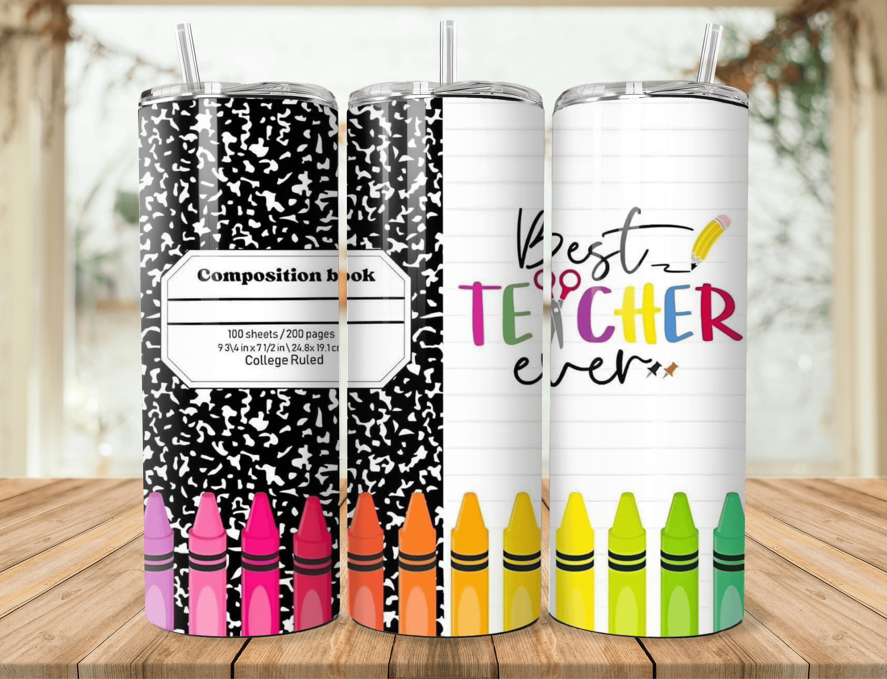 Teacher-Themed Stainless Steel Tumbler – Thoughtful & Colorful Gift