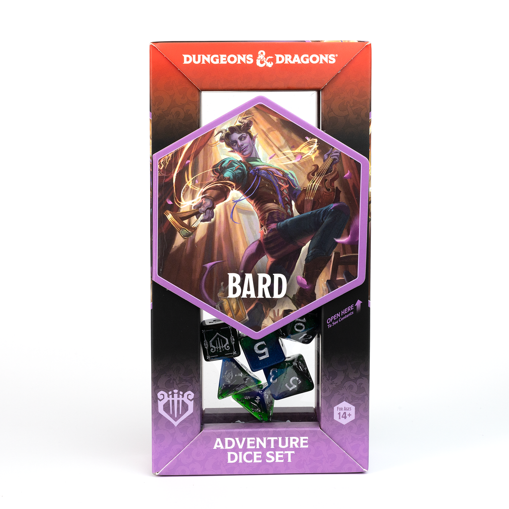 D&D Adventure Dice Set - Bard Edition | Blue/Green 15pc Collection
