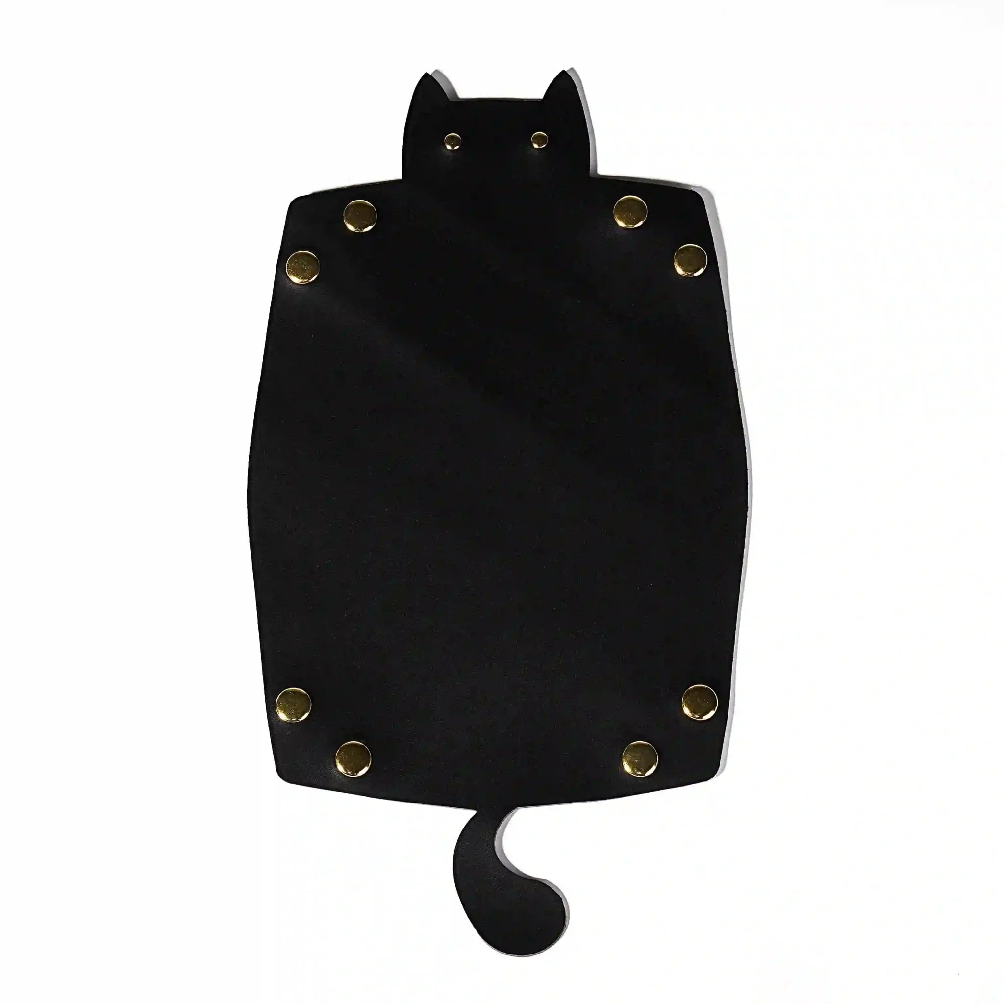 Cat-Shaped Leather Dice Mat Collapsible DND Dice Tray