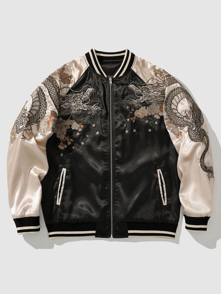 Embroidered Sukajan Japanese Dragon 'Shishu' - Sublimation Jacket (Recreated Edition)