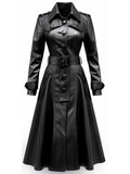 Men’s Black Leather Trench Coat – Stylish &amp; Timeless