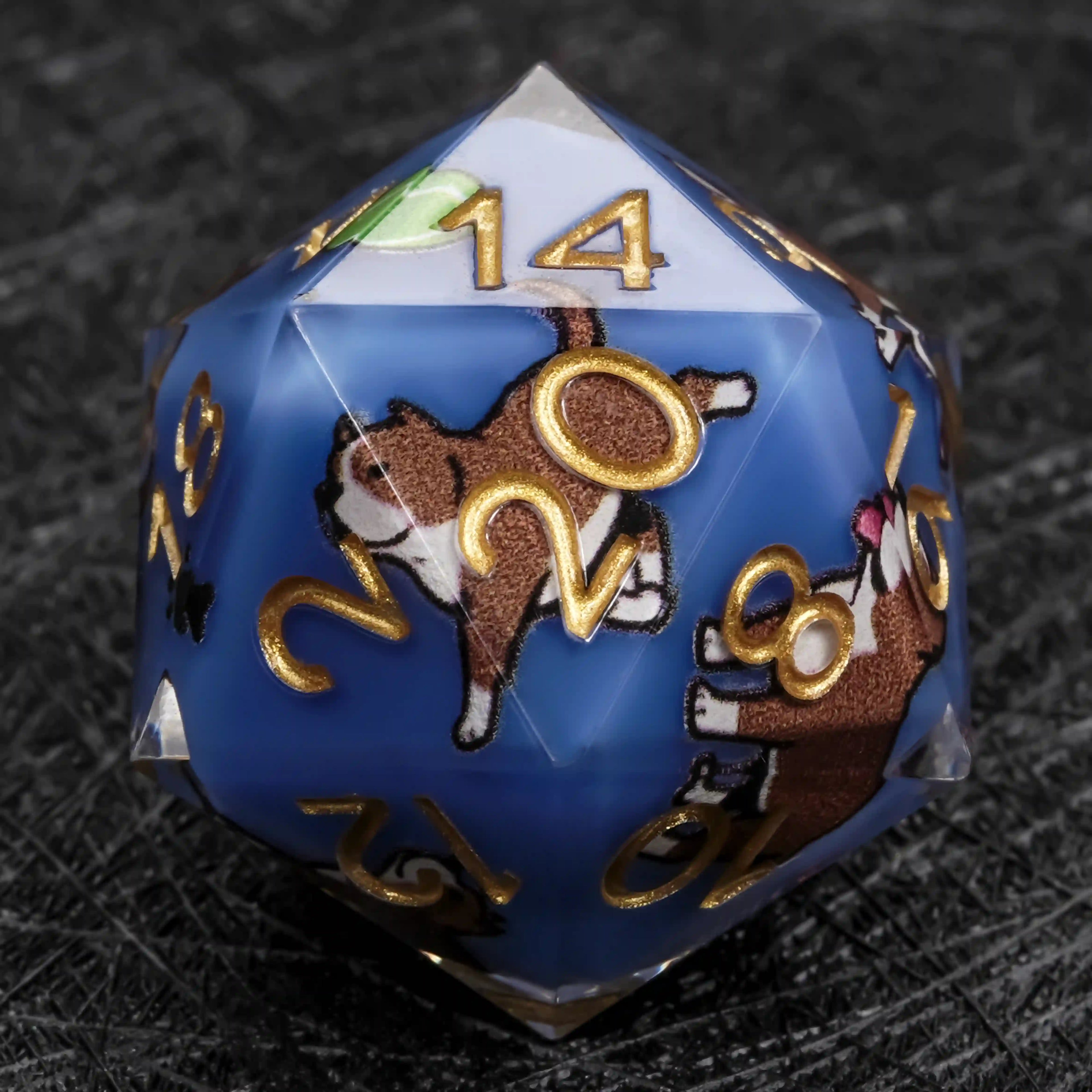 Kickstarter Dice – Canine Legends American Pitbull Resin DND Dice Set Guardian Roleplaying Dice