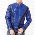 Michael Jackson Thriller Blue Leather Jacket